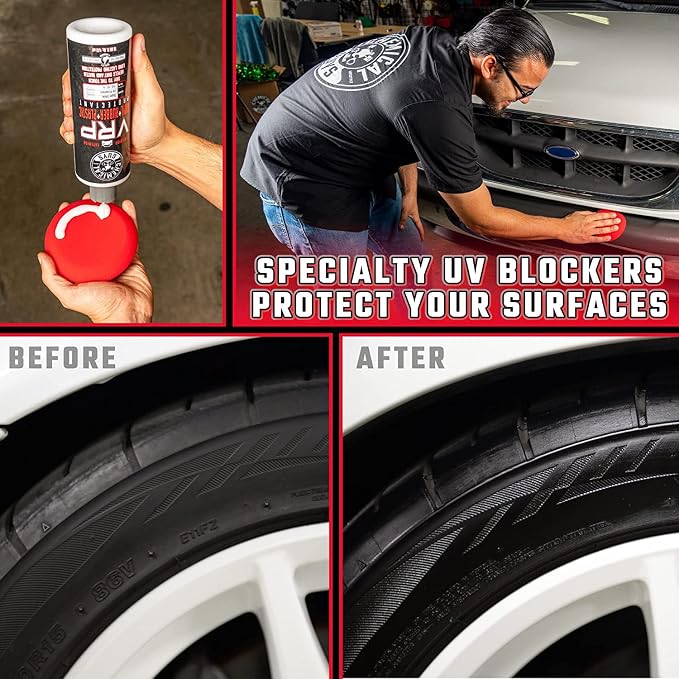 Chemical Guys VRP Vinyl, Rubber, and Plastic Dressing - Tire Dressing, Non-Greasy, Dry-to-the-Touch Shine for Tires, Trim, and More, Safe for Cars, Trucks, SUVs, RVs & More - 16 oz (Pack of 3)