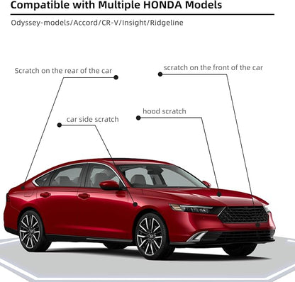 Radiant Red Metallic(R-569M) Car Paint Touch Up Pen Compatible with Honda,2-In-1 Color Accurate Touch Up Car Scratch Repair Paint Match Honda Series Automotive Scratch Remover for Nicks & Chips Repair