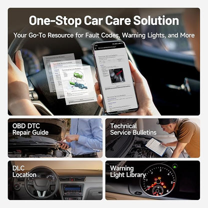TOPDON Carpal OBD2 Scanner Bluetooth - Scanner for Car, AI-Assisted All System Diagnostic Tool for iOS & Android, Vehicle Health Check, 6 Maintenance Services, Smog Check, Repair Guide