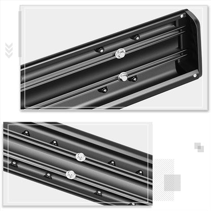 6" Running Boards Compatible with 2004-2023 Nissan Titan XD Crew Cab | Aluminum Flat Side Step Nerf Bars for Truck, Heavy Duty Black Powder Coated Step Bars