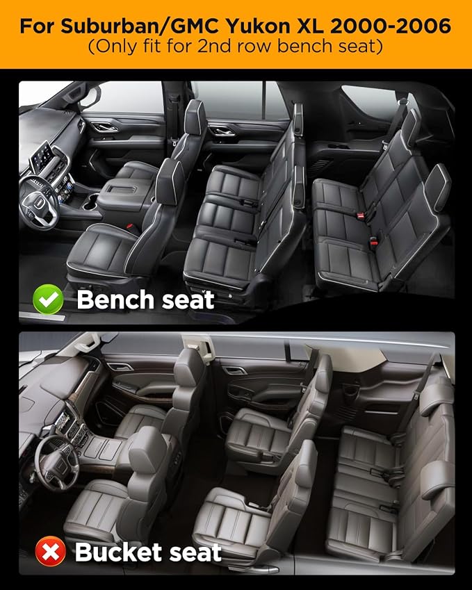 Car Floor Mats for Chevy Silverado: for Silverado/GMC Sierra 1999-2007 Crew Cab| for Suburban/Yukon XL 2000-2006| for Escalade/Avalanche 2002-2006 All Weather Truck Custom Accessories Front Rear Liner
