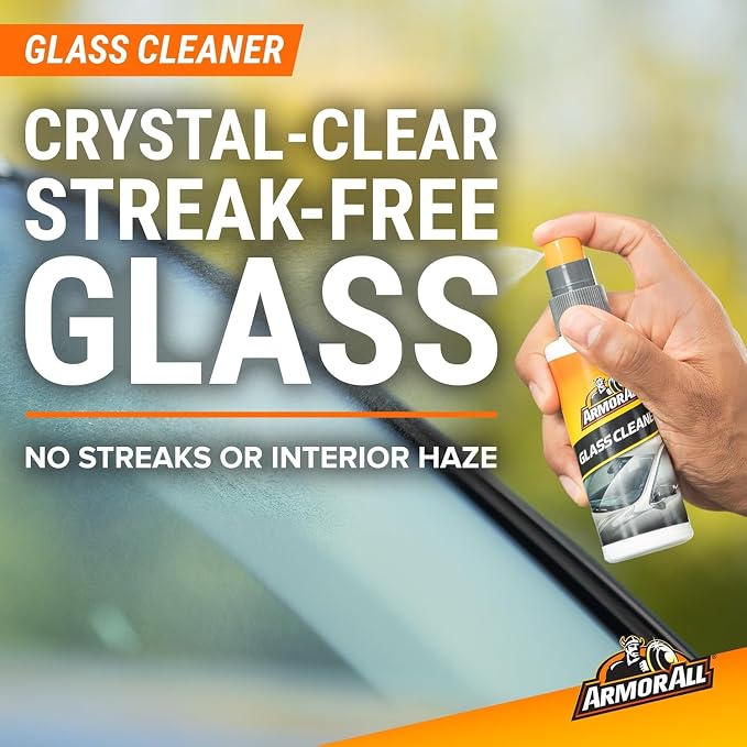 Car Wash and Interior Cleaner Kit by Armor All, Includes Towel, Tire Foam, Glass Spray, Protectant Spray Cleaning