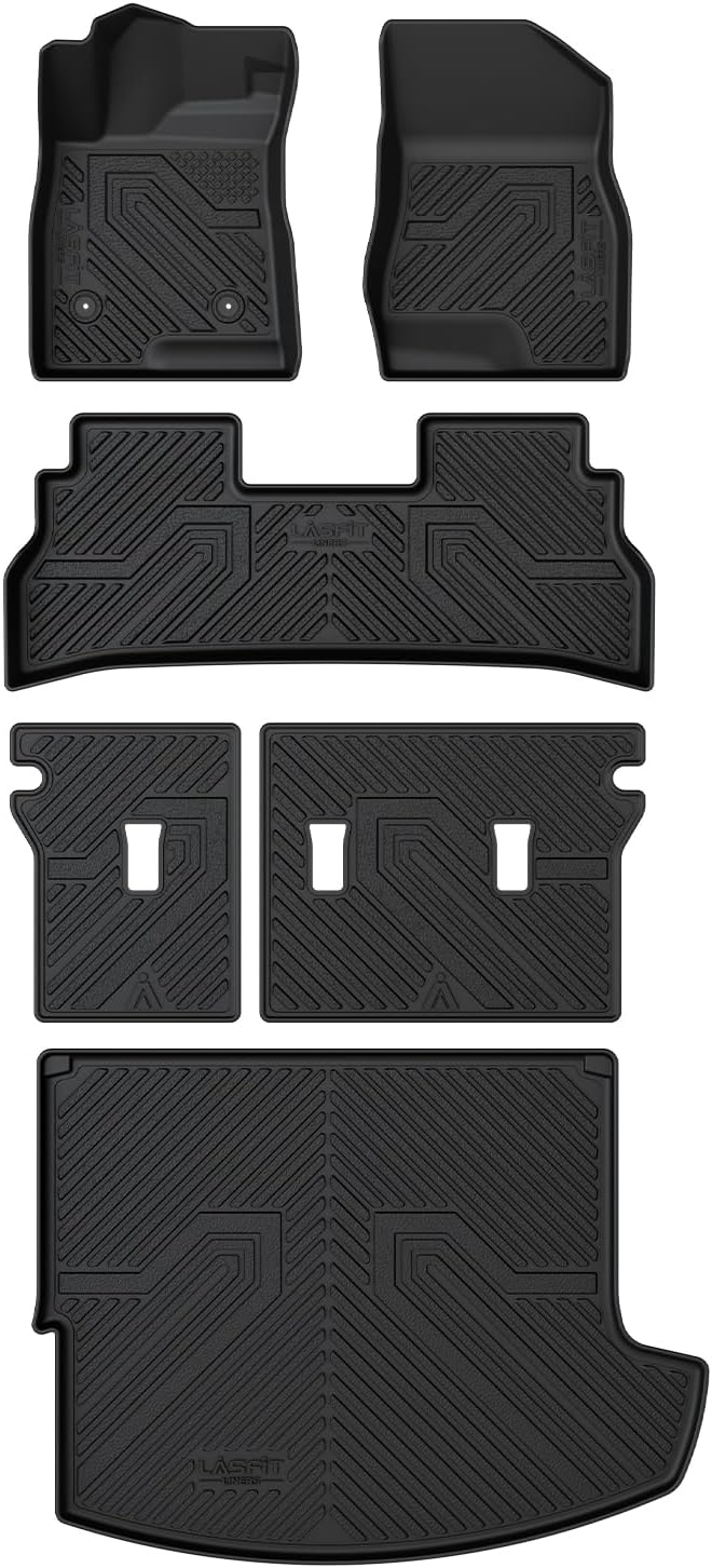 LASFIT Floor Mats for Buick Envista 2024 2025 2026, All-Weather Protection TPE Car Mats Floor Liners 2 Rows & Cargo Mats & Seatback Mats Full Set for Buick Envista Accessories, Black