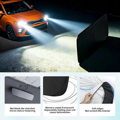Windshield Sunshade for Kia Soul 2010-2026 Sun Shade 300T Front Window Shade Blocks UV Rays Custom Fit GLA Windshield Cover Foldable Keep Cool