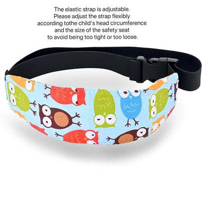 Luckyiren 2-Pack Baby Head Support Straps, Cotton Ocean Theme with Fish and Anchor Prints, Adjustable Car Seat and Stroller Neck Support for Infants and Toddlers