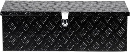 Aluminum Truck Bed Tool Box, Pick Up RV Trailer Toolbox Storage Lockable Organizer with Lock and Keys, 30", Black