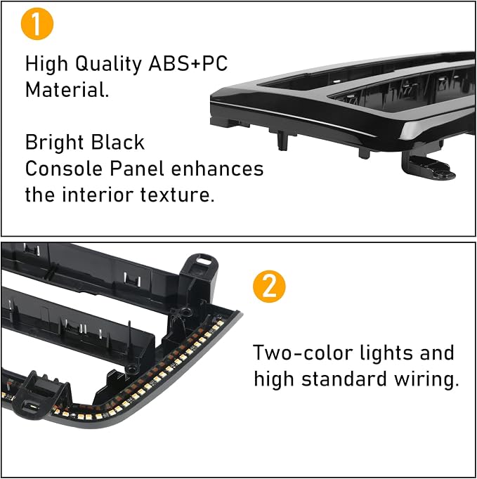 Jaronx Compatible with BMW LED Console Panel Ambient Light for 3 Series F30 F31 4 Series F32 F33, Radio AC Control Panel Replacement Ambient Lights with Dual Color LED Lighting
