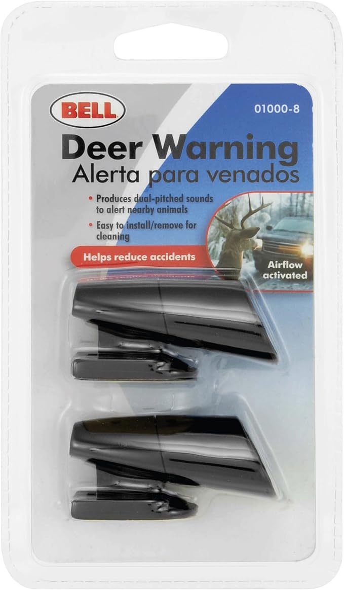 BELL Automotive 22-1-01000-8 Deer Warning Black, Helps Reduce Accidents, Alert Animals, Easy to Install