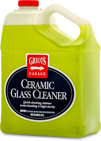 Griot's Garage Ceramic Glass Cleaner Spray for Car Windows, Windshields, Mirrors and Home Use, Cleans and Protects, Streak-Free, 11009, One Gallon