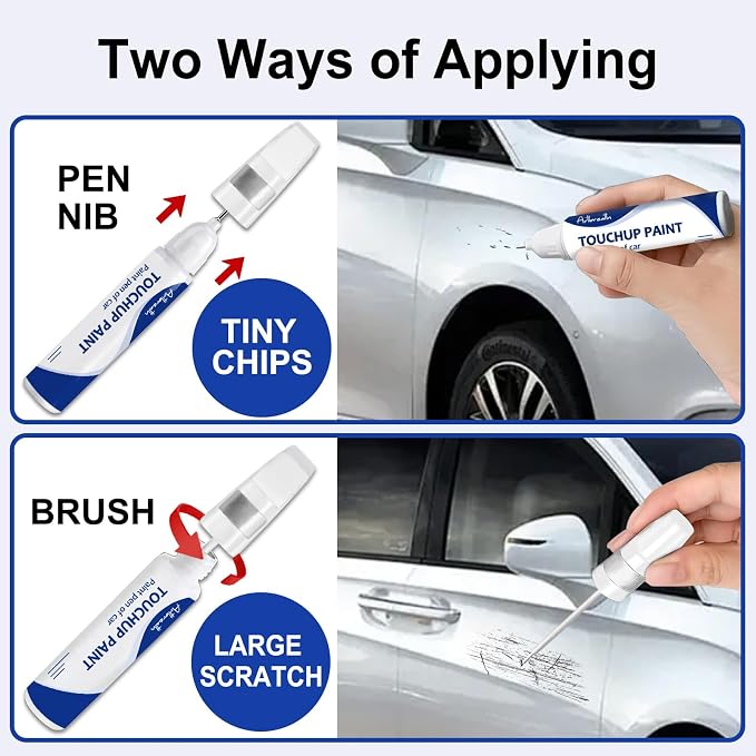 Celestial Silver Metallic(1J9) Touch Up Paint for Toyota-Exact Match–Chips and Nicks Car Paint Scratch Repair Kit Automotive Paint Pen for Avalon/RAV4/Camry/Corolla/Highlander/Prius/Tacoma