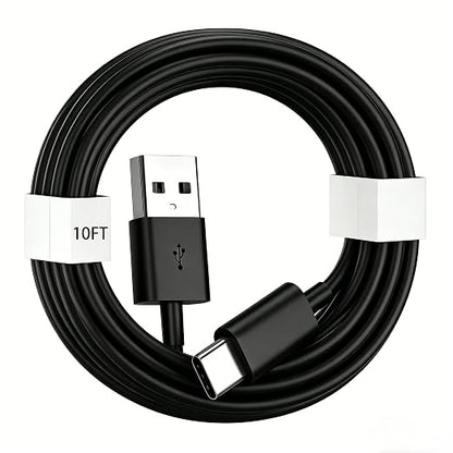 10FT Long USB C Charging cable, iPhone 17 Car Carplay Charger Cord for iPhone 17/16/15, iPhone 17E/16E, 15/16/17 Pro Max, 15 16 Plus, iPad 10th Gen iPad Pro, Air 5th 4th Mini 6th Replacement Black