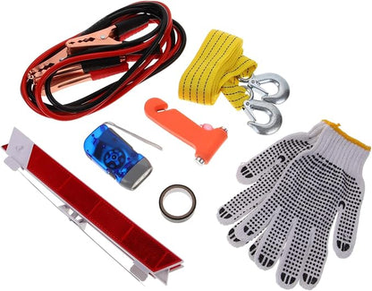 Ciieeo Emergency Roadside Kit for Vehicles Compact Automotive Tool Set with Multi-Functional Accessories for Travel Inspections and Emergency Situations
