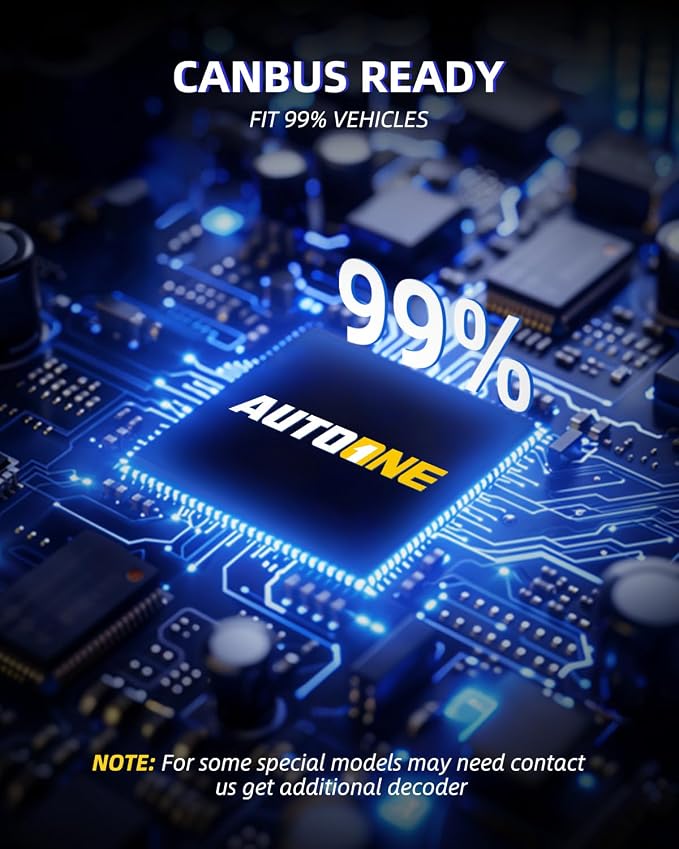 AUTOONE H1 LED Bulbs, 40000LM 800% Ultra Bright, 6500K Cool White 1:1 Mini Halogen Size Accessory Fog Light, 60000HRS+ Lifespan, Non-polarity Plug and Play, Pack of 2