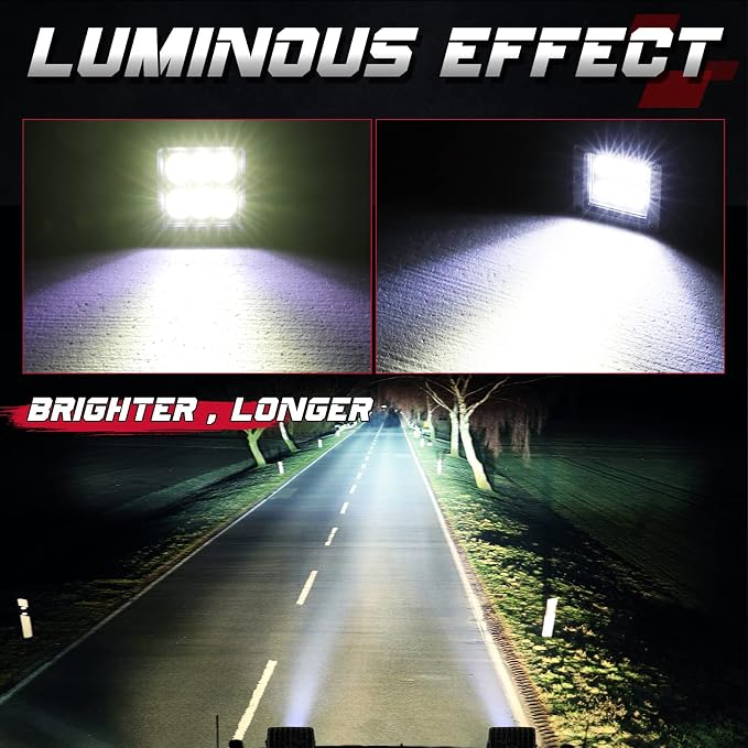 LED Cubes, OFFROADTOWN 3inch 120W CREE LED Pods Driving Lights Cubes Ditch Light Off Road Lights Spot Reverse Light for Truck Pickup UTV ATV SUV Boat 4x4 Car