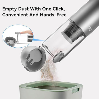 Minthouz Car Vacuum Portable Cordless 17000Pa - 120W Handheld Vacuum Rechargeable with Blower, Ultra Lightweight Mini Vacuum Cleaner with 2 Filters for Car Home Pet Office Keyboard