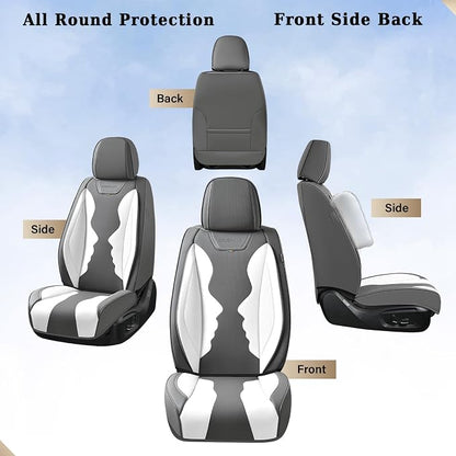 Coverado Pride Ride Car Seat Covers Full Set, Rainbow Seat Covers for LGBTQ+, Leather Waterproof Universal Car Interior Covers Seat for Most Cars