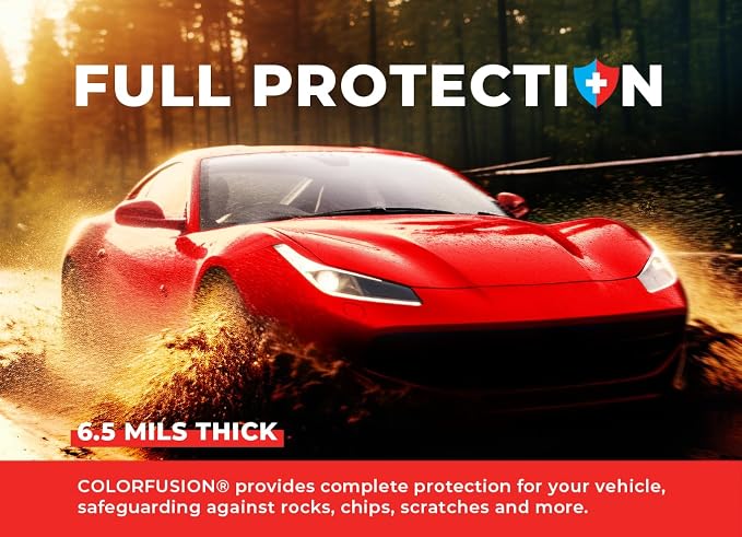 ColorFusion PPF by VViViD, Gloss Dragon Fire Red Dry Apply PPF Vinyl Car Wrap Roll 60ft x 5ft