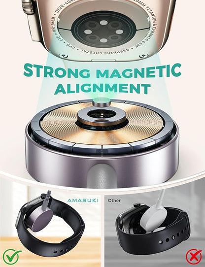 2026 Travel Essentials for Apple Watch Charger,Cruise Vacation Camping Essentials,iPhone Charger,Multi Charging Cable,3 in 2 Charging Docks for iWatch Series 11-2/Ultra,iPhone 17-12,Car