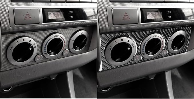 NVCNX Real Premium Carbon Fiber for Toyota 2nd Gen Tacoma Accessories 2005-2015 2006 2007 2008 2009 2010 2011 2012 2013 2014 Car Dash AC Climate Control Panel Cover Interior Trim Sticker Decal 1PC