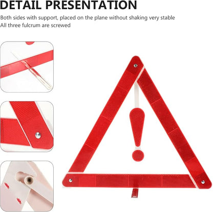 2pcs Car Warning Triangle Sign Auto Warning Sign Kit Sturdy Car Safety Triangle