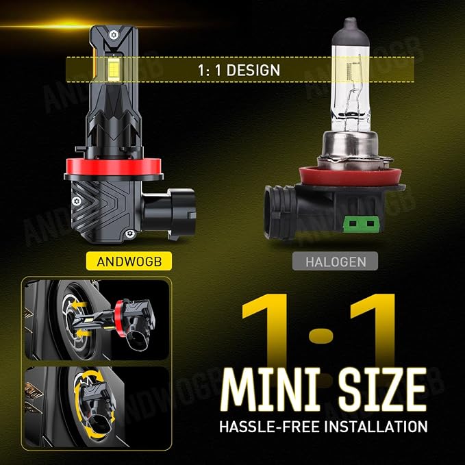 Lights Compatible for Chevy Malibu Light Bulbs for Off road Use, Years: 2006 2007 2008 2009 2010 2011 2012, 48000 Lumens 800% Brightness, Pack of 4