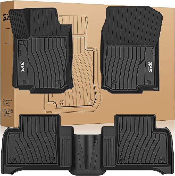 Floor Mats for Mercedes Benz GLE (2016-2018) - 3W Front and Rear 2 Rows All Weather Floor Liners Heavy Duty Custom Fit Vehicle Floor Carpet Mats Liner for Benz ML, Benz GL, Benz GLS (2017-2018), Black