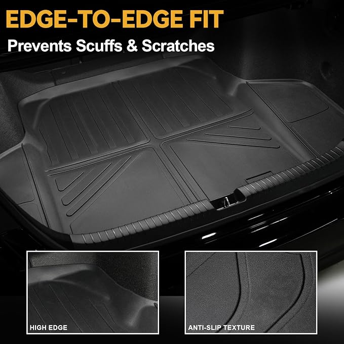 Floor Mats for Honda Accord 2023–2025 2026, All Weather Floor Mats Trunk Cargo Liner and Door Sill Guards Accessories, Full Coverage Set (Gasoline & Hybrid)