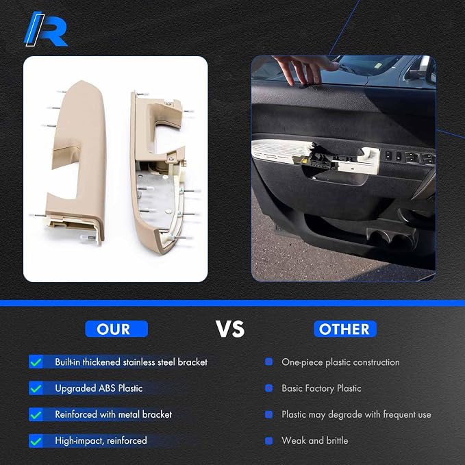 Left Driver & Right Passenger Side Armrest Repair Kit Fit for Chevy Silverado 1500 2500HD 3500HD 2010-2014 For GMC Sierra 1500 2500 HD 3500 HD 2010-2014 Door Panel with Release Handle Below Armrest