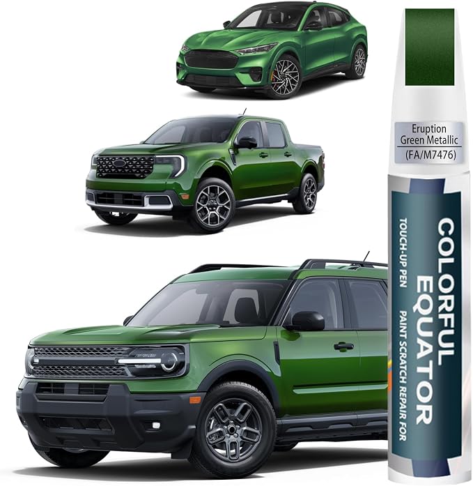 FA/M7476 Eruption Green Metallic Touch Up Paint for Ford, Car Paint Pen Scratch Repair Two-In-One Touch Up Paint, Premium Car Scratch Remover for Deep Scratches