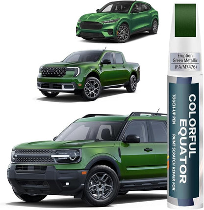 FA/M7476 Eruption Green Metallic Touch Up Paint for Ford, Car Paint Pen Scratch Repair Two-In-One Touch Up Paint, Premium Car Scratch Remover for Deep Scratches