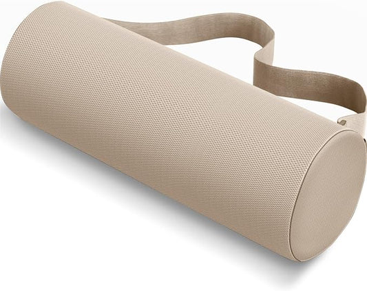 Lumbar Roll Support Pillow for Office Chair, Car, Gaming Chair, Memory Foam Back Cushion with Washable Cover for Relieving Back Pain & Improving Posture, Large,Khaki