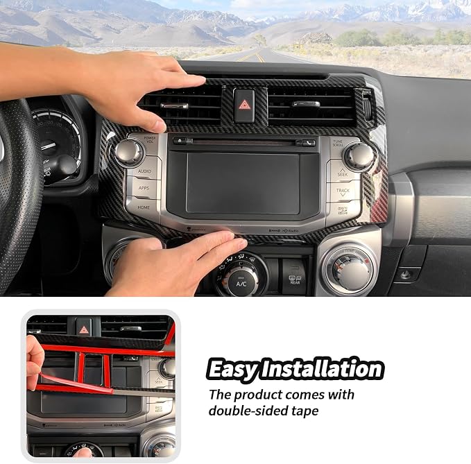 JeCar 27pcs Full Set Carbon Fiber Interior Trim Kit for 2010-2019 Toyota 4Runner Interior Accessories