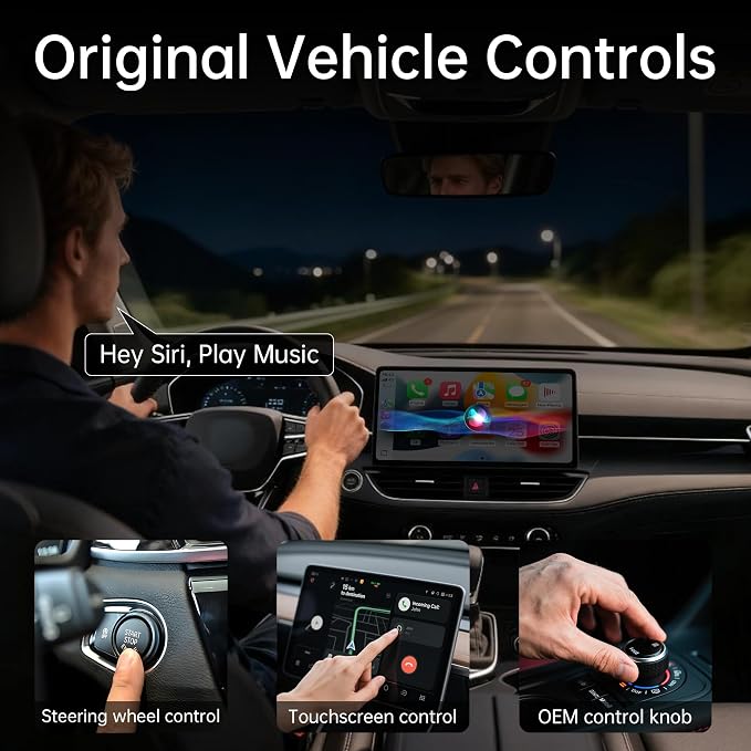 Wireless CarPlay Adapter for iPhone 2026 Upgrade, OEM-Level Stability with Lightning-Fast Instant Connection, One-Tap Device Switching, Ultra-Compact Design, for Cars with Factory Wired CarPlay