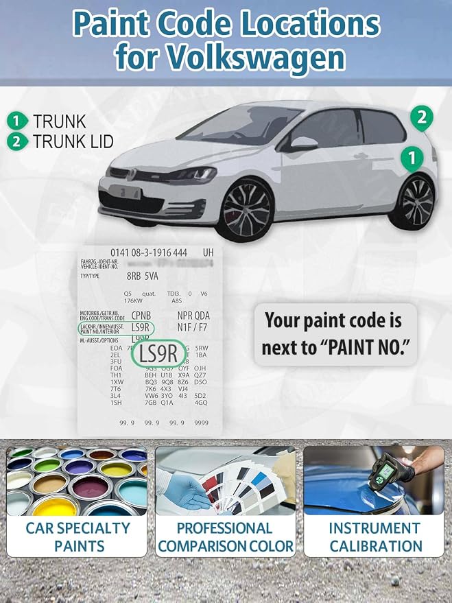 LD5K/L9 Lapiz Blue Metallic Touch Up Paint for Volkswagen, Exact Color Match Car Paint Scratch Repair Remover Pen Kit Quick & Easy Fix Vehicle Chips and Automotive Nicks Scuff