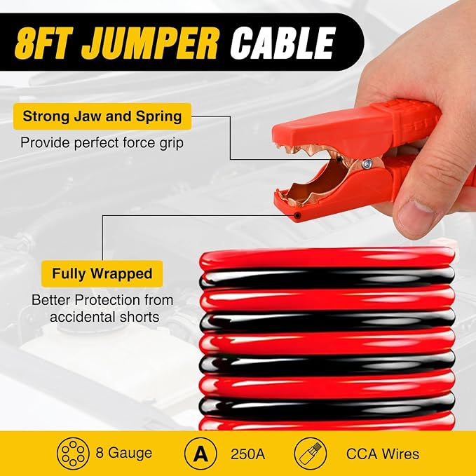 Nilight Car Emergency Kit with Jumper Cable, First Aid Kit Safety Assistance Tools for Travel Camping Outdoor Cars Truck SUV RV, Roadside Essentials with Flash Light