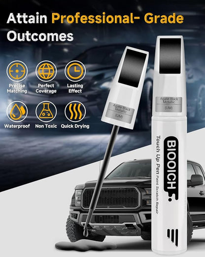 Touch Up Paint Pen Exact Color Match Car Chip and Scratch Repair (for Ford, Agate Black Metallic(UM))