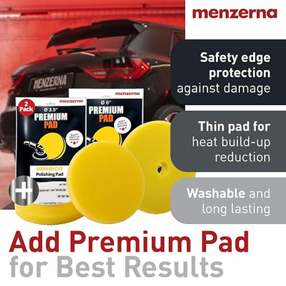 menzerna Medium Cut Polish 2500" I Abrasive Polishing Compound for Medium Scratches and Signs of Use I Buffing and Polishing Compound for Scratch Repair & a Glossy Finish I Silicone Free I 8 fl oz.