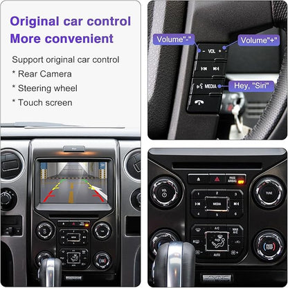 Wireless CarPlay Retrofit Kit Decoder, Compatible with Ford (2013–2015) SYNC 2 System, Supports Android Auto, Mirror Link & Reverse Camera, USB