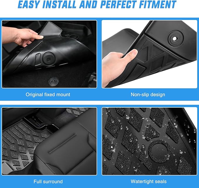 Nilight TPE Floor Mats for TX TX350 TX500h TX550h+ 2024 2025 2026 All Weather Custom Fit Heavy Duty Floor Liners