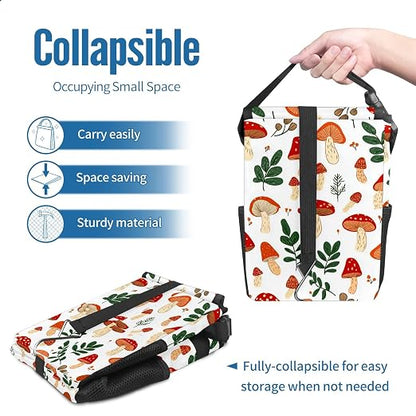Car Trash Can – Multi-Purpose, Lightweight and Portable with Durable Water-Resistant Coating, No Installation Required, Practical and Ample Capacity, Variety of Colors.Mushroom