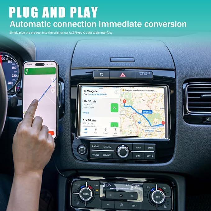 Ciieeo 3 in 1 Wireless CarPlay Adapter for Apple CarPlay & Android Auto, Screen Mirroring Adapter for Car, Wired to Wireless CarPlay Dongle, Auto Connect USB Mini Car Screen Adapter Black 2026