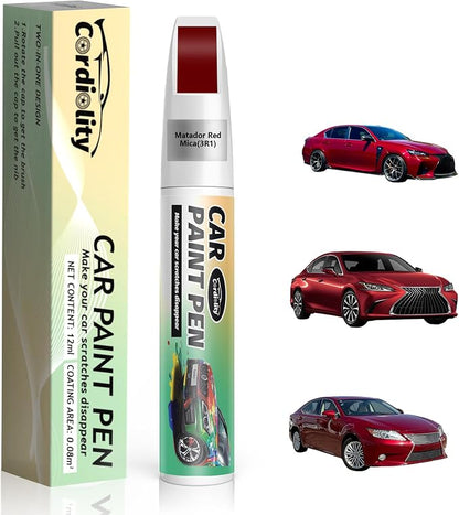 Matador Red Mica(3R1) Touch Up Paint Pen for Toyota,Car Paint Scratch Repair Pen Quick and Easy Fix Auto Paint Scratch