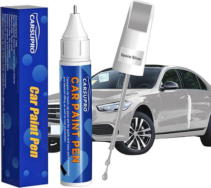 Silver Touch Up Paint for Cars,Car Paint Touch Up Pen for Deep Scratches,Car Scratch Repair Pen Auto Scratch Remover for Easy to Use and Fix(Space Silver)