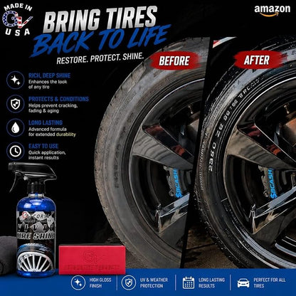 Detailing Products Vivid Tire Shine, Tire Dressing, Tire Gloss, Tire Shine Spray, car tire shine (16 oz)