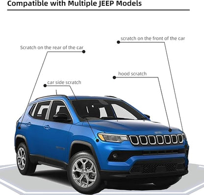 Hydro Blue(PBJ) Car Paint Touch Up Pen Compatible with JEEP, 2-In-1 Color Accurate Touch Up Car Scratch Repair Paint Match JEEP Series Automotive Scratch Remover for Nicks & Chips Repair