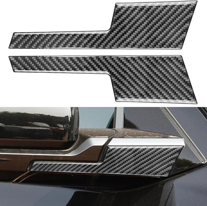 NVCNX Real Premium Carbon Fiber for Toyota Tundra 2022-2026 / Sequoia 2023-2026 2024 2025 Truck Pickup SUV Car Side Mirror Base Panel Cover Exterior Trim Accessories Thick Overlay Sticker Decal 2PCs