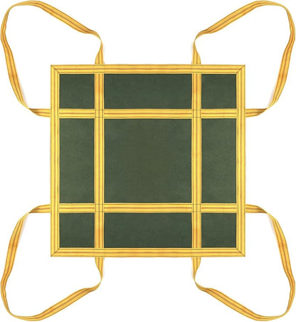 QWORK Heavy-Duty Canvas Cargo Lifting Pad Net - 3.28ft x 3.28ft Reinforced Handle Lifting Net for Construction, Logistics, and Transport, 2645lbs Load Capacity, Non-Slip Material