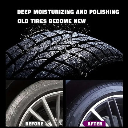 Nice & Wet Tire Shines Trim Coating for Rubber, Tire Refurbishing Cream for Car Truck Motorcycle Tire Polishing Wax Car Wheel Tire