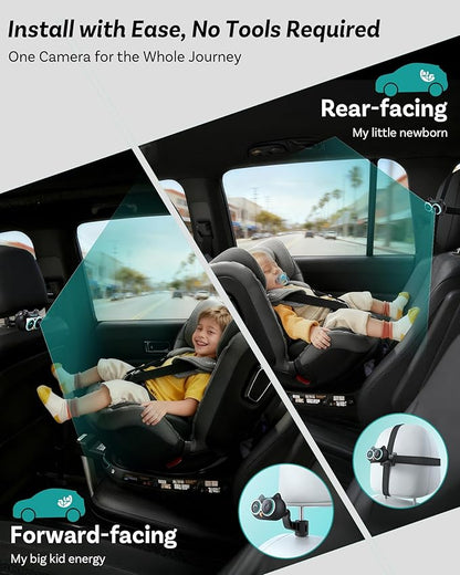 OTTOCAST Cabin Care Car Adapter with Baby Car Camera, Wireless CarPlay Display on CarScreen 2026, Plug-and-Play 1080P HD Rear Seat Baby Monitor, Split Screen Navigation, for Parents & Pet Owners