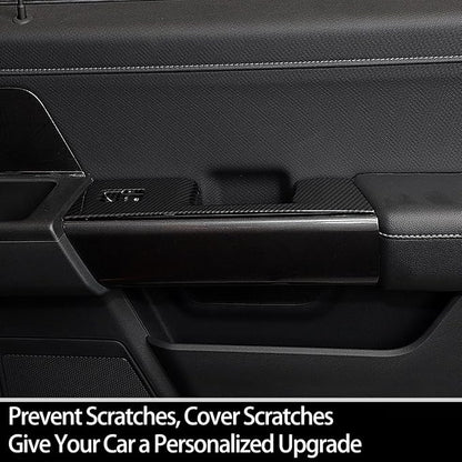 GZXinWei Carbon Fiber Grain Door Window Control Switch Panel Trim Cover Sticker Interior for Ford F150 2021 2022 2023 2024 2025 2026
